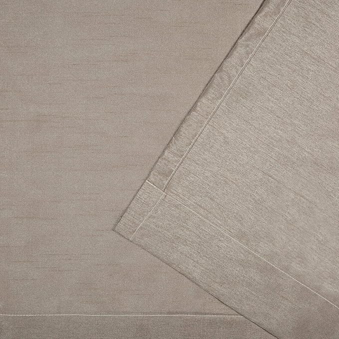 Exclusive Home Chateau Striped Faux Silk Grommet Top Curtain Panel Pair - Image 4