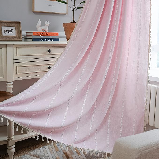 Sutuo Home Boho Curtains for Bedroom 96 Inches Long, Light Filtering Farmhouse by SutuoHome