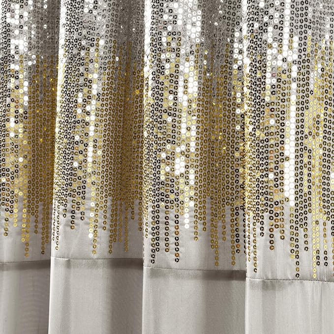 Lush Decor Night Sky Window Curtain Panel, Single 42"W x 95"L Yellow & Gray - Image 3