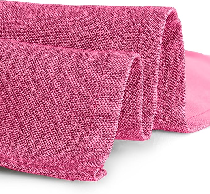 Gee Di Moda Square Tablecloth - 52 x 52 Inch Fuchsia Table Cloth for Small Square or Round Tables - Heavy Duty Washable Fabric - for Buffet Table, Holiday Party, Dinner, Wedding & Baby Shower