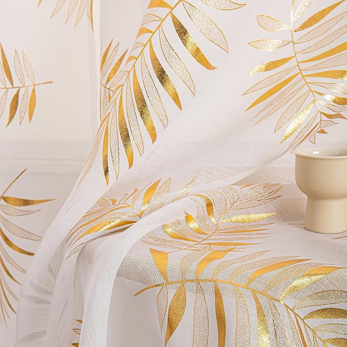 Sutuo Home White Sheer Curtains 96 Inches Long 2 Panels Set, Privacy Window - Image 7
