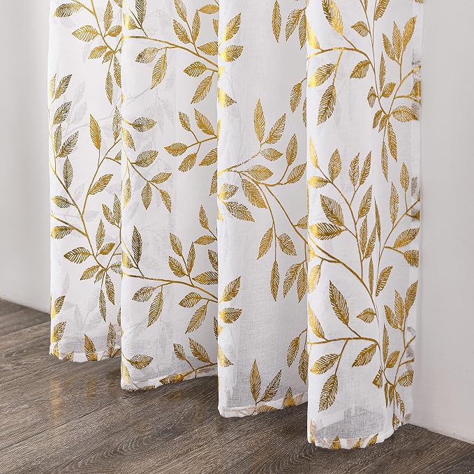 Sutuo Home White Sheer Curtains 72 Inch Length 2 Panels Set, Privacy Voile - Image 5