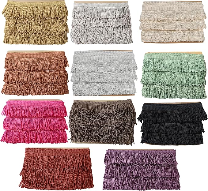 BEL AVENIR Bullion Fringe Trim Curtain Fringes 5/10 Yard x 2.5 Inches Sewing - Image 5