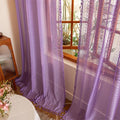 Sutuo Home Lavendar Boho Lace Curtains 96 inches 2 Panels Long by SutuoHome