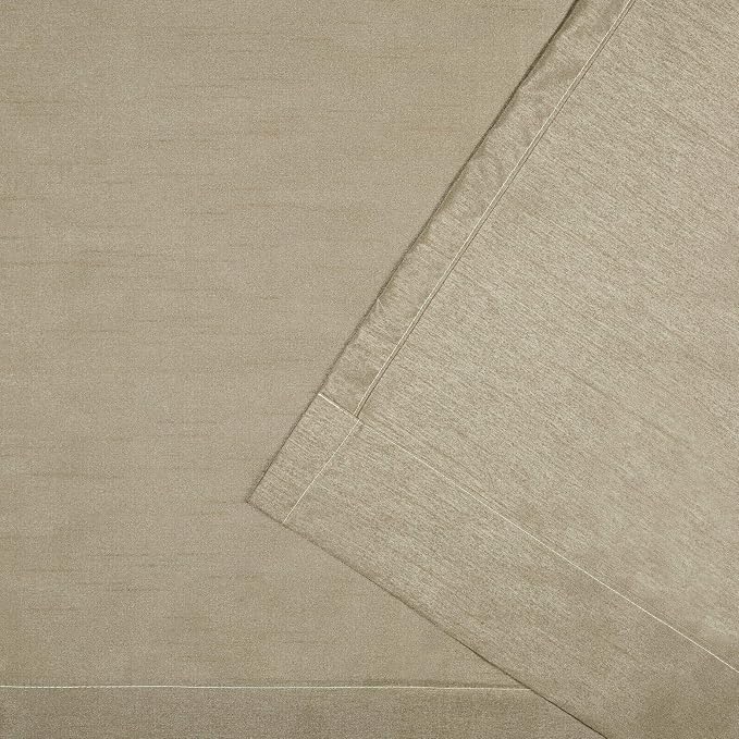 EXCLUSIVE HOME Chateau Striped Faux Silk Grommet Top Curtain Panel Pair - Image 4