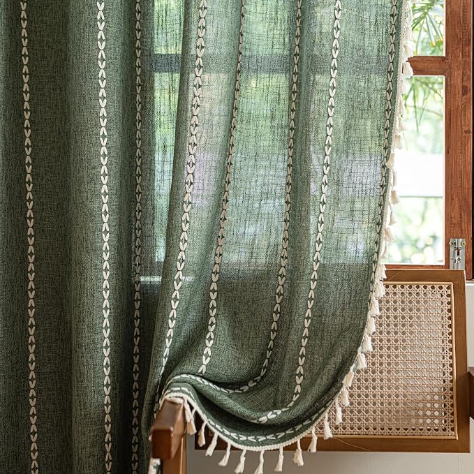 Sutuo Home Boho Kitchen Curtains - Image 3