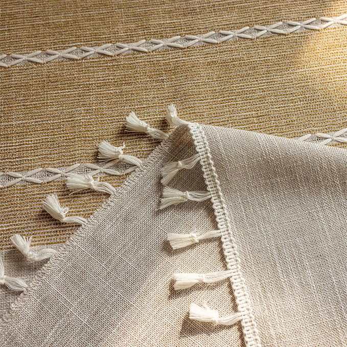 Sutuo Home Boho Curtains for Bedroom Dining Room, Farmhouse Vintage Chic Light - Image 8