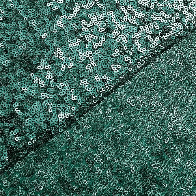 Sugargirl Dark Green Sequin Backdrop Curtain 3 Panels 2FTx8FT Glitter Dark - Image 8