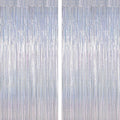 ZATAYE 2 Pack Glitter Silver New Years Eve Foil Curtain Decorations | Glitter by ZATAYE