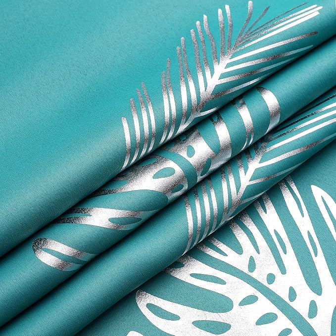 Teal Blackout Curtains for Living Room, Grommet Curtains - Image 8