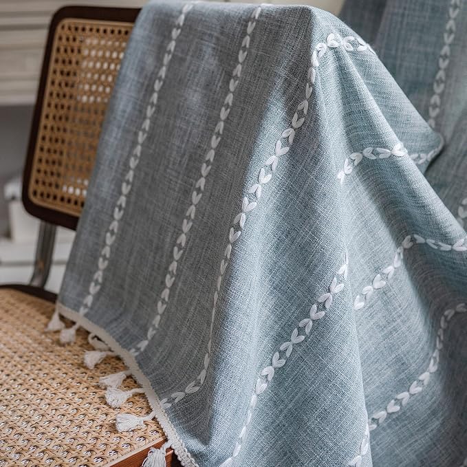 Sutuo Home Boho Curtains for Bedroom Dining Room Kitchen, Semi Blackout Linen - Image 7