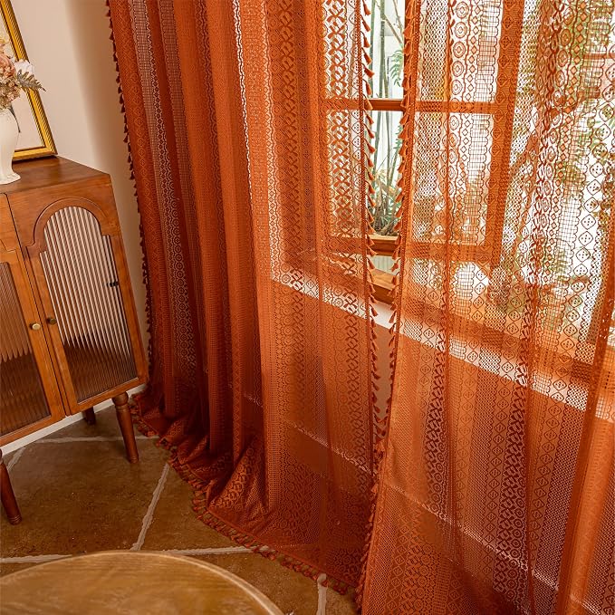 Sutuo Home Boho Lace Curtains 2 Panels by SutuoHome