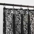 Bujasso Black Lace Pinch Pleat Curtains 84 inch, Gothic Vintage Floral Sheer by Bujasso