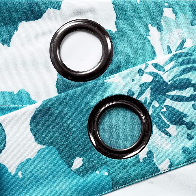 Lush Decor Julie Floral Insulated Grommet Room Darkening Window Curtain Panels - Image 3