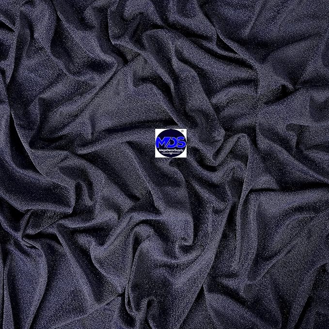 MDS Halloween Chiffon Draping Fabric - 2 Panel, 30" Wide x 75ft Long - Sheer Spooky Arbor & Canopy Drapery for Haunted House Backdrops, Party Ceilings, DIY Costumes & Themed Events - Navy Blue
