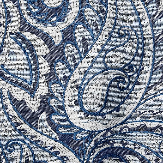 Madison Park Aubrey Faux Silk Paisley Jacquard, Rod Pocket Curtain - Image 6