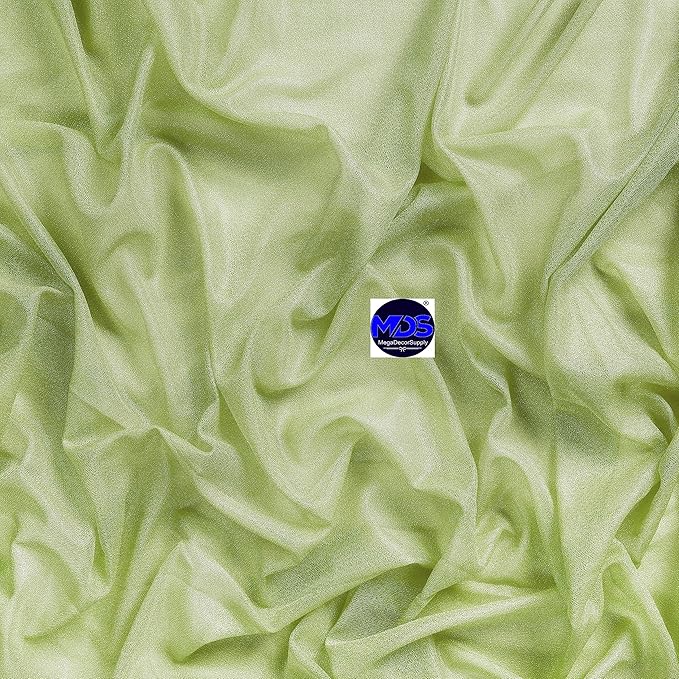 MDS Halloween Chiffon Draping Fabric - 1 Panel, 30" Wide x 20ft Long - Sheer Spooky Arbor & Canopy Drapery for Haunted House Backdrops, Party Ceilings, DIY Costumes & Themed Events - Sage Green