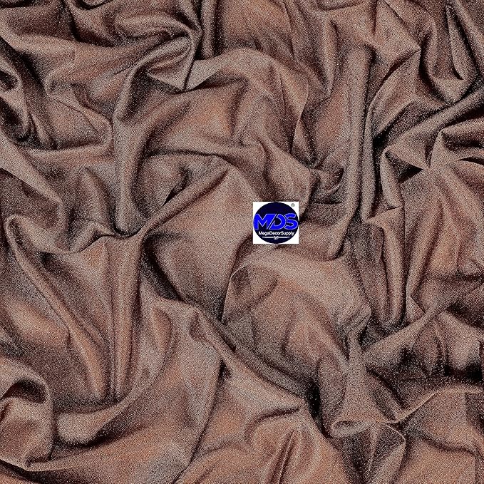 MDS Halloween Chiffon Draping Fabric - 1 Panel, 30" Wide x 75ft Long - Sheer Spooky Arbor & Canopy Drapery for Haunted House Backdrops, Party Ceilings, DIY Costumes & Themed Events - Mocha