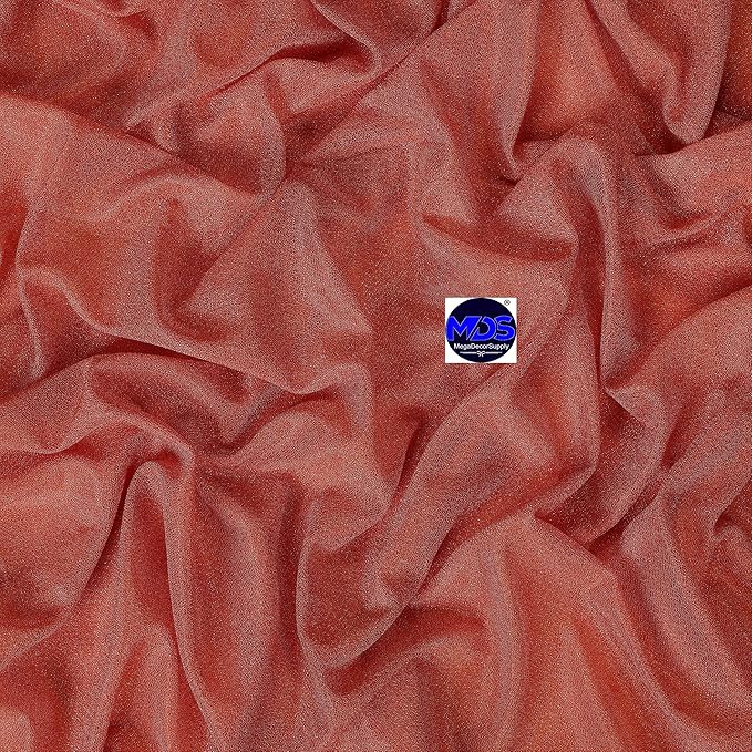 MDS Halloween Chiffon Draping Fabric - 2 Panel, 30" Wide x 100ft Long - Sheer Spooky Arbor & Canopy Drapery for Haunted House Backdrops, Party Ceilings, DIY Costumes & Themed Events - Terracotta