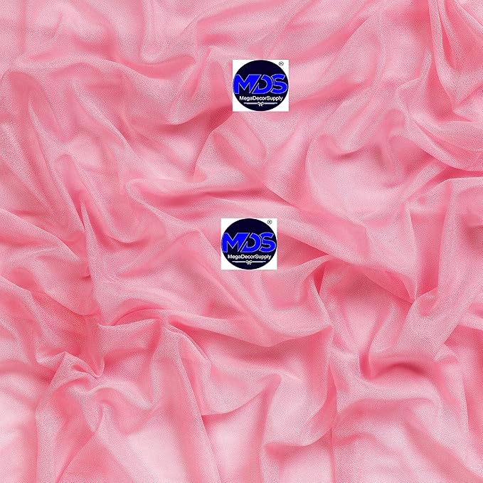 MDS Halloween Chiffon Draping Fabric - 2 Panel, 30" Wide x 20ft Long - Sheer Spooky Arbor & Canopy Drapery for Haunted House Backdrops, Party Ceilings, DIY Costumes & Themed Events - Coral
