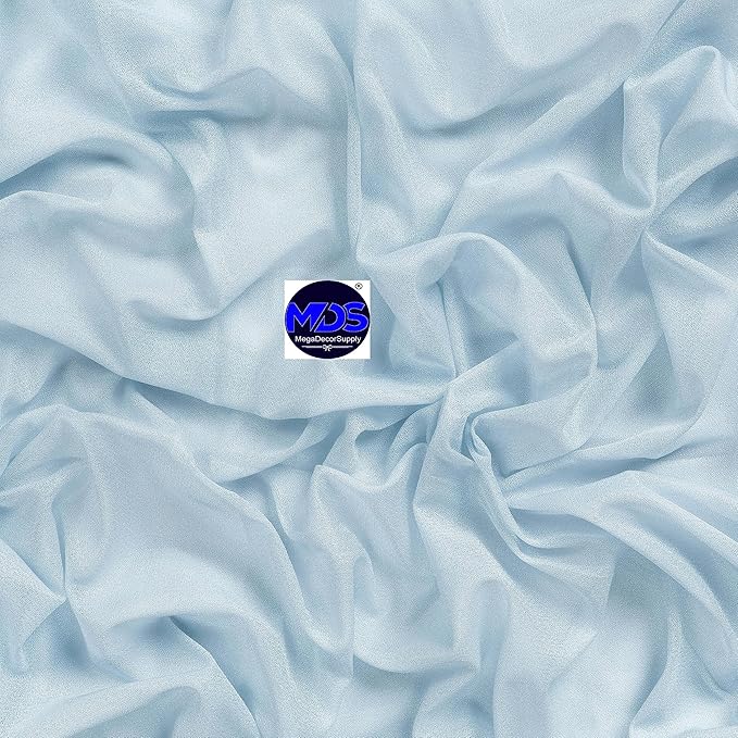 MDS Halloween Chiffon Draping Fabric - 2 Panel, 30" Wide x 100ft Long - Sheer Spooky Arbor & Canopy Drapery for Haunted House Backdrops, Party Ceilings, DIY Costumes & Themed Events - Baby Blue