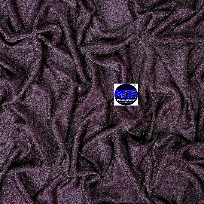 MDS Halloween Chiffon Draping Fabric - 2 Panel, 30" Wide x 20ft Long - Sheer Spooky Arbor & Canopy Drapery for Haunted House Backdrops, Party Ceilings, DIY Costumes & Themed Events - Eggplant