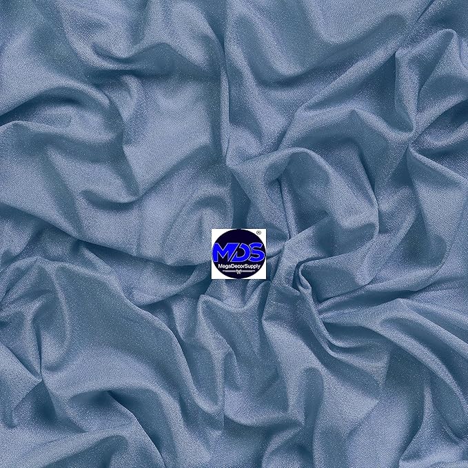 MDS Halloween Chiffon Draping Fabric - 2 Panel, 30" Wide x 75ft Long - Sheer Spooky Arbor & Canopy Drapery for Haunted House Backdrops, Party Ceilings, DIY Costumes & Themed Events - Dusty Blue
