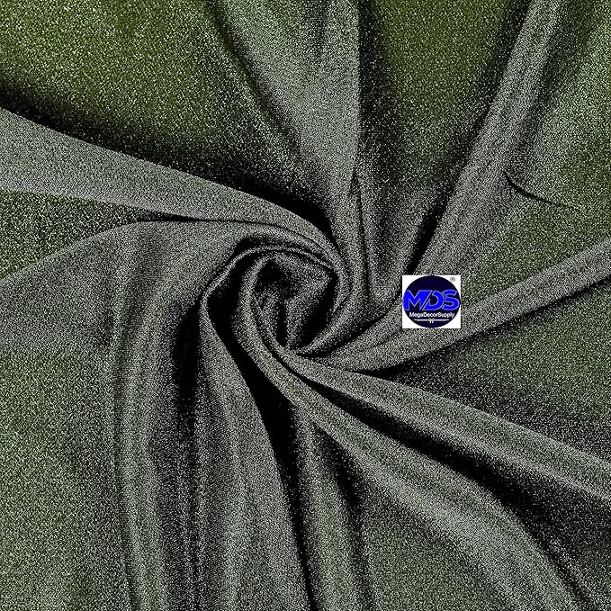 MDS Halloween Chiffon Draping Fabric - 2 Panel, 30" Wide x 50ft Long - Sheer Spooky Arbor & Canopy Drapery for Haunted House Backdrops, Party Ceilings, DIY Costumes & Themed Events - Olive Green