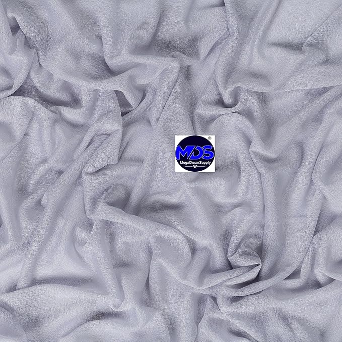 MDS Halloween Chiffon Draping Fabric - 2 Panel, 30" Wide x 40ft Long - Sheer Spooky Arbor & Canopy Drapery for Haunted House Backdrops, Party Ceilings, DIY Costumes & Themed Events - Cool Gray