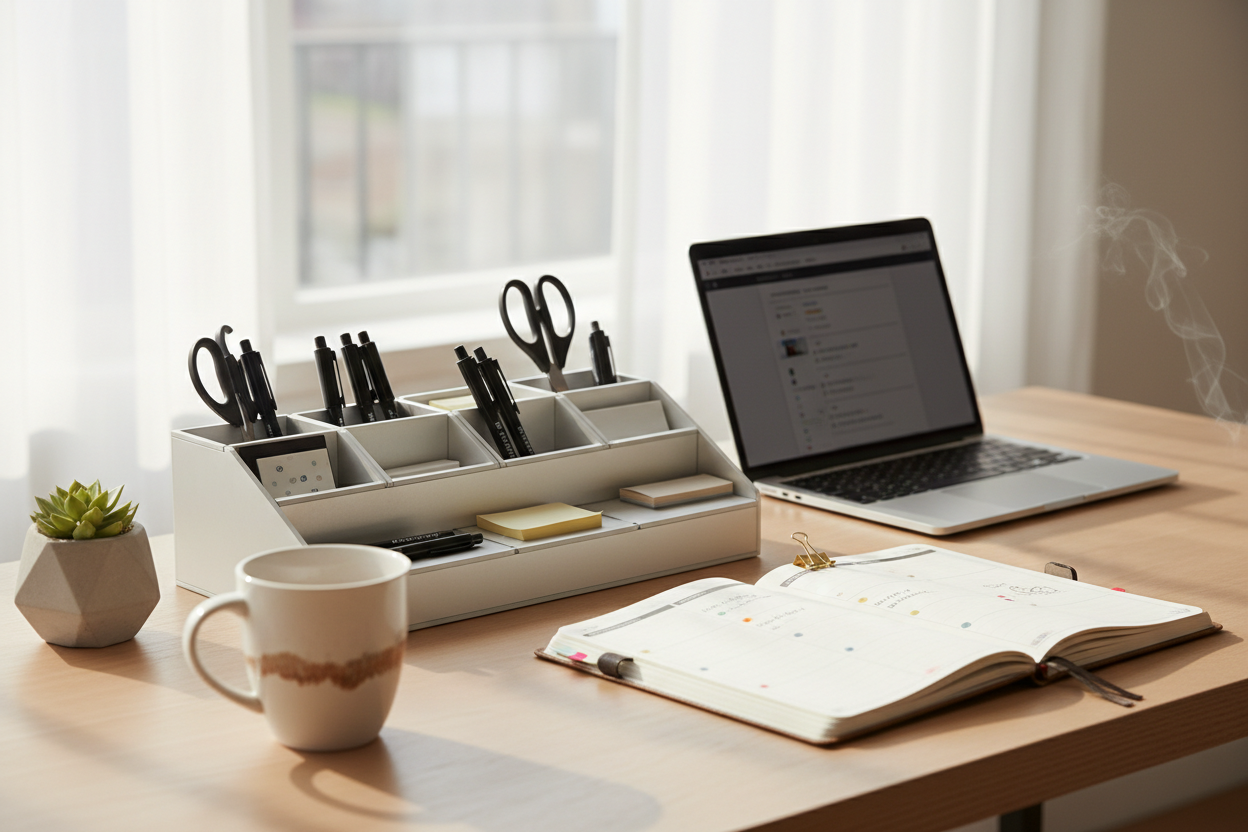 “Absolutely love EliteDesk! The desk organizers and planners are high-quality and really help keep my home office organized. Fast shipping and excellent customer service. Highly recommend!” – Jessica R. (make it real photo)